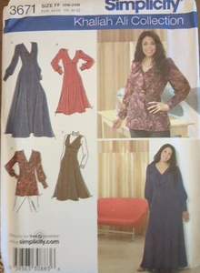 SIMPLICITY Pattern 3671 WOMEN'S JUMPER OR TUNIC & DRESS size 18W-20-W-22W-24W UC - Picture 1 of 13