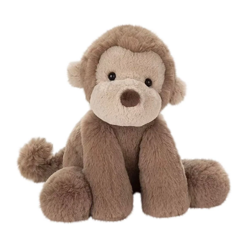 MARKENLOS 34cm Jell-ycat Smudge Monkey Plush Toy Stuffed Doll Pillow Kid Gift Birthday