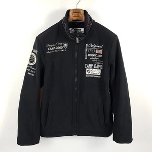 Camp David Softshelljacke Herren XL Schwarz Fleece Futter Jacke Bestickt Logo - Picture 1 of 10