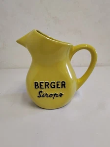BERGER Werbekrug Sirupe Keramik gelb Made In France C-8 - Bild 1 von 12