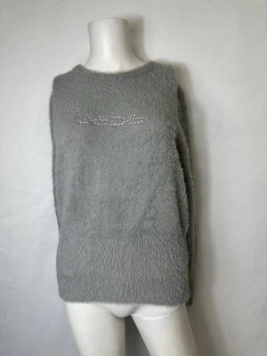 Bebe Logo Sweater Gray , Soft, Womens Size XL NWT Nylon Blend Warm - Image 1 of 4