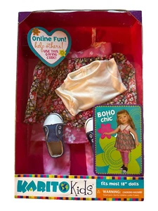(2 Pack) Boho Chic Doll Outfit for 18" Dolls Fashion Doll Cloth Charity Support - Picture 1 of 3