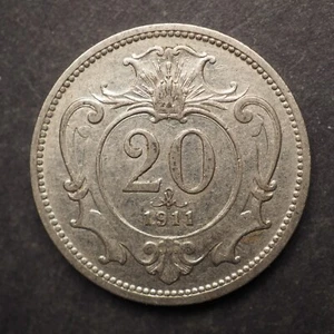1911 Austria 20 Heller **NICE COIN!** - FREE SHIPPING! M6326 - Picture 1 of 2