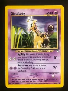 Pokemon 58/111 Girafarig Neo Genesis Common NM - Picture 1 of 2