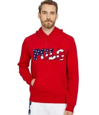 Polo Ralph Lauren Rojo Deletrear Americana Sudadera con Capucha Para Hombre Talla 2XL EE. UU. Estrellas y Rayas Foto 1 de 3