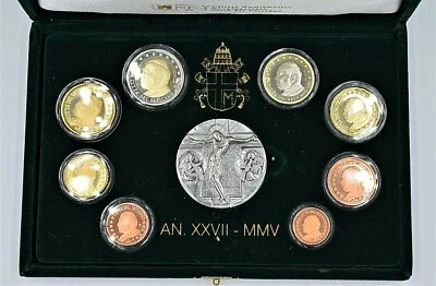 Vatican 2005 - Proof Euro Coin set Box and COA - Image 1 of 4