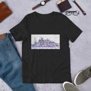 Camiseta UNISEX - ISLA ALCATRAZ ACUARELA - Camisa traje san francisco - Imagen 1 de 6