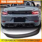 Fits Porsche 718 Boxster 16-21 Dry Carbon Fiber Rear Boot Trunk Spoiler Wing Lip