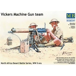 Ametralladora Master Box 3597 Vickers, batalla del desierto del norte de África Segunda Guerra Mundial, escala 1:35 - Imagen 1 de 12