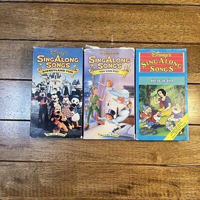 DISNEY SINGALONG SONGS 3 -VHS TAPE BUNDLE  Lot - Image 1 of 4