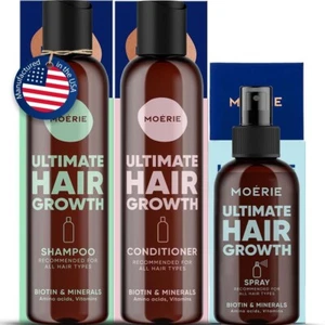 Moerie Ultimate Hair Growth Shampoo Conditioner Spray Biotin & Minerals - Picture 1 of 5