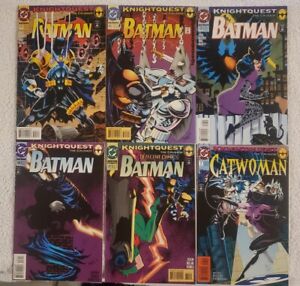 Batman Knightquest Crusade 501 - 503, 506 DC 672 Catwoman 7 VGC Read Description