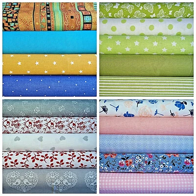 Stoffpaket  4-5 Stoffe 22 x 50 cm Patchworkstoffe 100% BW Reste - Bild 1 von 2