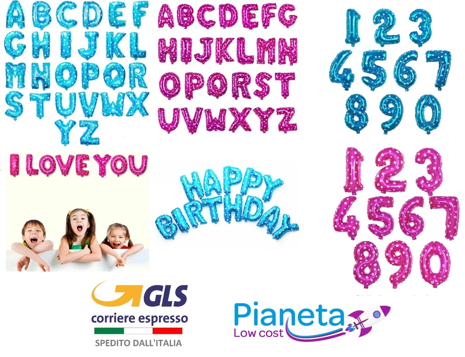 Palloncini gonfiabili 37 cm Lettera alfabeto Matrimonio numero Compleanno - Immagine 1 di 1