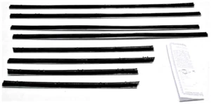 1963-1966 Dodge Dart Convertible Authentic Felt Beltline Weatherstrip 8 Pieces - Bild 1 von 1