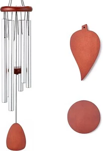 37" Large Aluminium Wind Chimes for Outside, Home Decor Outdoor Silver - Picture 1 of 6