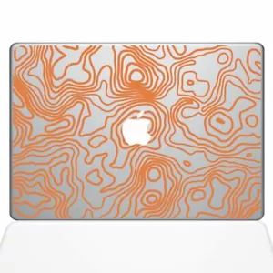 The Decal Guru Topographic Map MacBook Decal Vinyl Sticker - 15" MacBook Pro (20 - Picture 1 of 3
