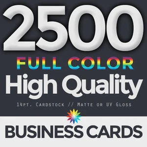 2500 tarjetas de visita a todo color en ambos lados diseño gratuito - Imagen 1 de 2