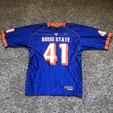 Nike Team Boise State University Broncos Football Jersey Blue Men's Size Large Cover