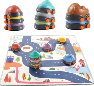 Tumama Kids Stacking Car Cup Toys With Play Mat - Picture 1 of 8