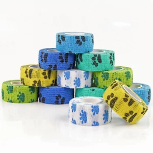 12 Rolls 2.5cm Elastic Bandage Tapes Athletic Tape Elastoplast Sports Recovery - Picture 1 of 8