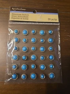 Recollections TURQUOISE RHINESTONE Scrapbooking Stickers - Picture 1 of 1