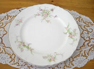 Plato de 10" vintage Homer Laughlin flores rosas vides verdes ~ - Imagen 1 de 8