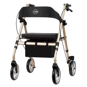 Classic Rollator, Mobility 4 Wheel Walker - Folding FREE SHIPPING QLD, NSW, VIC - Picture 1 of 4