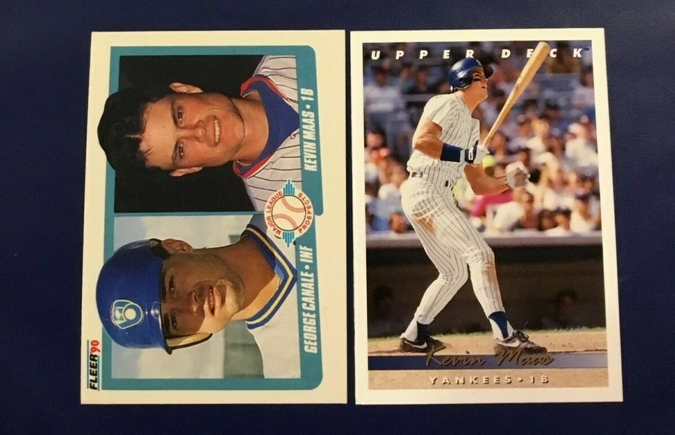 Fleer Upper Deck 1990 y 1993 # 641 # 594 Kevin Maas con novato New York Yankees Foto 1 de 1