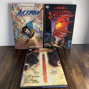 Lote de 3 novelas gráficas de tapa dura de DC Superman Comics Death of Superman con CD - Imagen 1 de 8