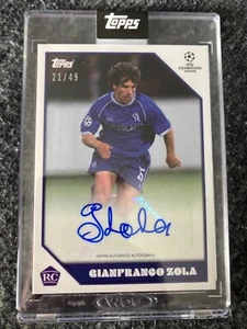 Topps Lost Rookie Auto Gianfranco Zola Chelsea Italy Autograph Signed 21/49 - Picture 1 of 4