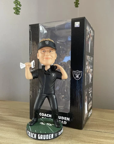 Coach JON “Chucky” GRUDEN Las Vegas / Oakland Raiders Bobblehead #/360 NIB! Cover