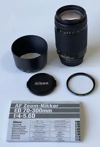 Nikon ED AF Nikkor 70-300mm 4-5.6 D FX Lens - Tested - CLEAN! - Picture 1 of 16