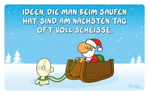 Ralph Ruthe Brettchen - XMAS Frühstücksbrettchen aus Resopal 23,5 x 14,5 cm - Bild 1 von 2