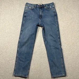 Wrangler High Rise Vintage Taper Denim Jeans Women's Size 12 Medium Wash Stretch - Picture 1 of 10