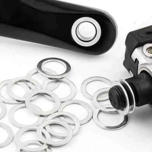 10x Bike Spacer Bicycle Pedal Washers Bicycle Pedal Spacer Stainless Steel Ring - Picture 1 of 8