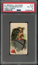 1910 E1 Breisch-Williams Army Cards #15 Italy Sharpshooter PSA 4