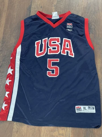 Jason KIDD #5 USA Dream TEAM basketball Jersey Reebok NBA Shirt Olympic Team XL Cover