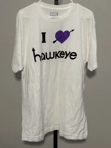 Marvel I Heart Hawkeye T-Shirt Adult X-Large White New With Tags - Picture 1 of 3