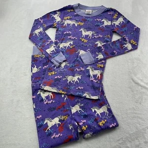 Hanna Andersson 130, 8 Purple Unicorns 100% Organic Cotton Pajamas - Picture 1 of 12