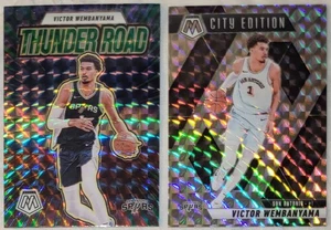 Mosaico Victor Wembanyama 2024-25 Thunder Road Prizm #8 y edición City Prizm #288 - Imagen 1 de 4