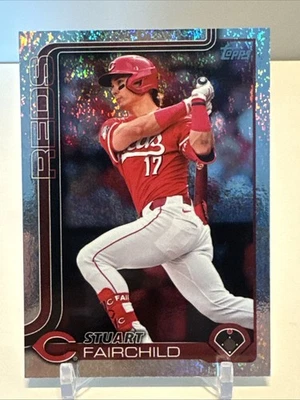 2025 Topps Series 2 #608 Stuart Fairchild Cincinnati Reds Sand Glitter Foil - Image 1 of 2