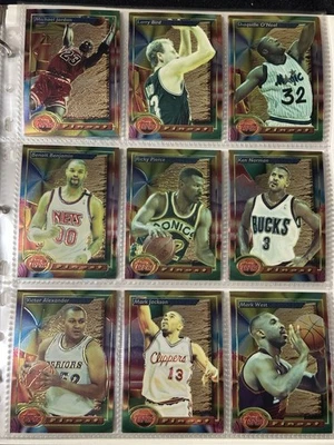 1993-94 Topps 最佳篮球完整 220 张卡套装带粘合剂近乎完好/完好 Jordan Shaq — 第 1/4 张图片