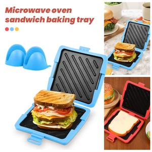 Silicone Microwave Toast Baking Pan Non Stick Microwave Sandwich Grill stvhx - Picture 1 of 27