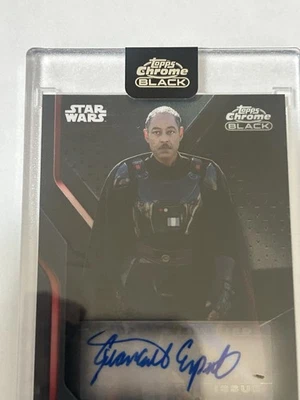 2022 Star Wars Chrome Black Dark Side Джанкарло Эспозито в роли Моффа Гидеона с автографом - Изображение 1 из 4