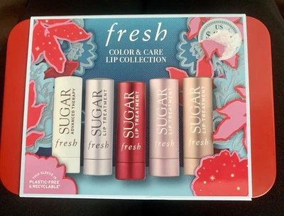 Colección de labios Fresh Sugar Color & Care en lata nuevo juego de 5 minis - raro Foto 1 de 2
