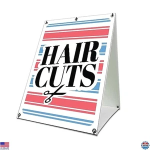 Doppelseitiges 18" x 24" A-Rahmen Gehwegschild für Friseursalons & Salons - USA - Bild 1 von 3