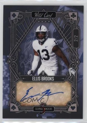 2022 Wild 5 Card Draw Vintage Rainbow Holo Foil - Blue /2 Ellis Brooks Auto - Image 1 of 2