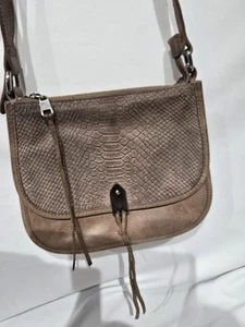 The Sak Saddlebag Cross Body Purse Leather Embossed Flap - Picture 1 of 19