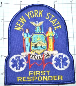 NEW YORK STATE FIRST RESPONDER EMT EMERGENCY MEDICAL RESCUE FIRE VINTAGE PATCH - Picture 1 of 1